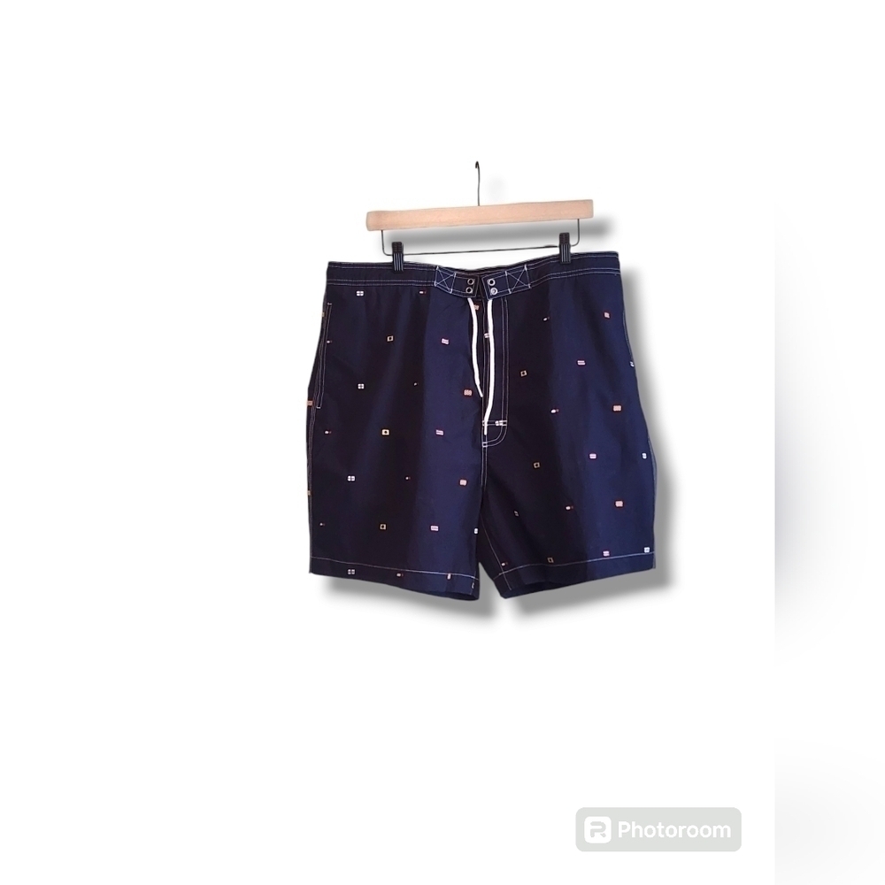 Tommy Hilfiger Swim Trunks Mens Size XXL Navy Flag Design